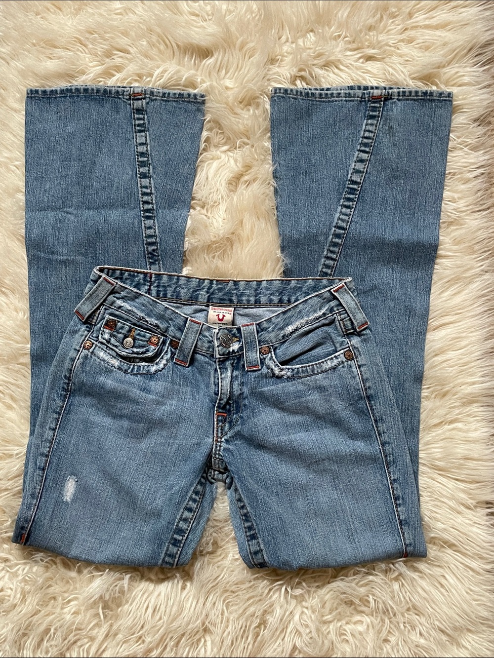 Classic Women's Light Blue True Religion Denim Jeans 28